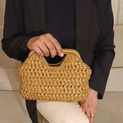 Woven Straw Tote Bag