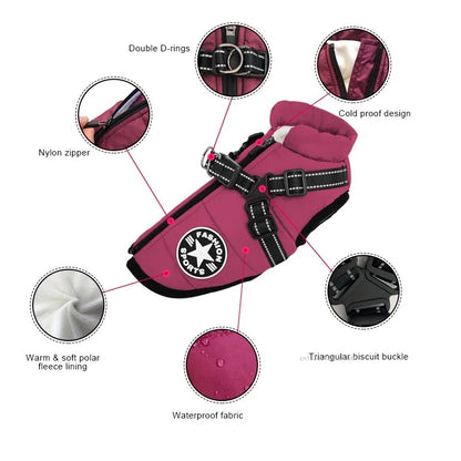 Warm Waterproof Dog Jacket