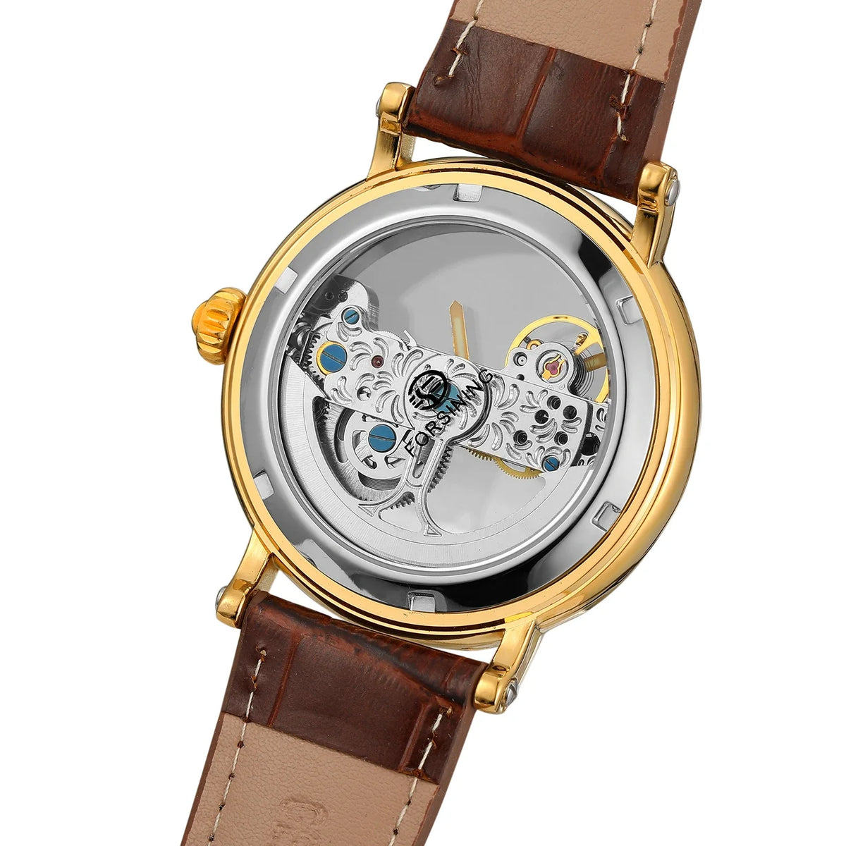 Leather Skeleton Watch