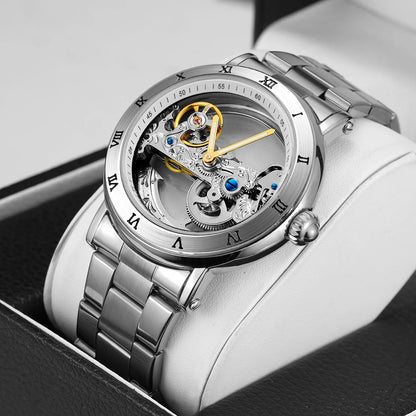 Leather Skeleton Watch