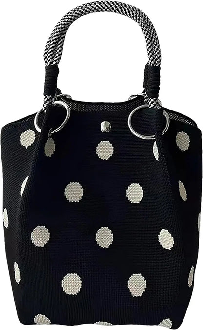 Floral Knit Tote Bag