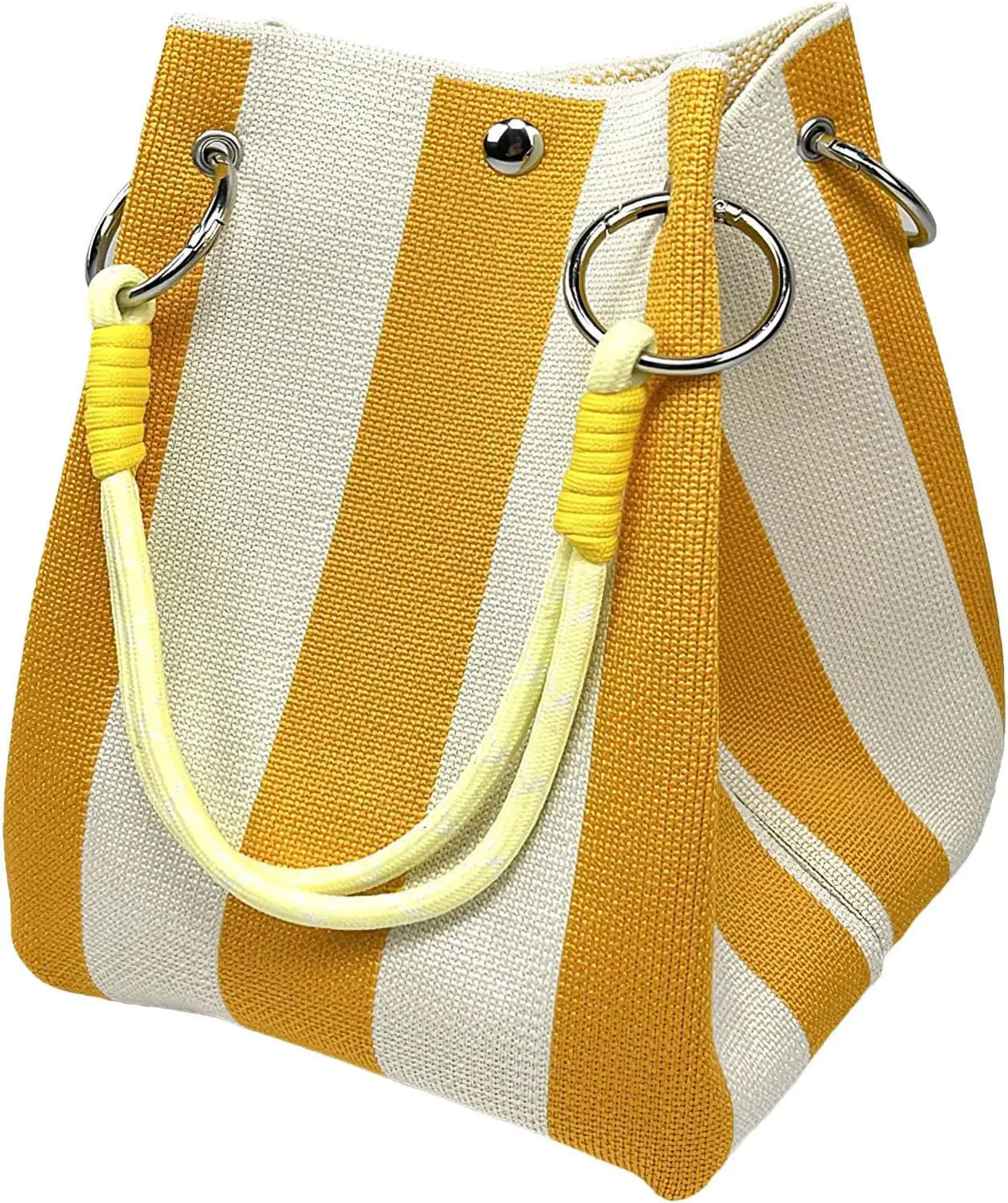 Floral Knit Tote Bag