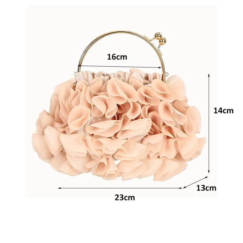 Ruffle Clutch Handbag