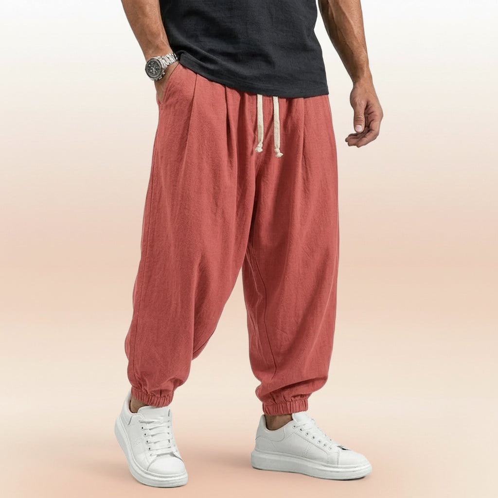 Linen Drawstring Pants