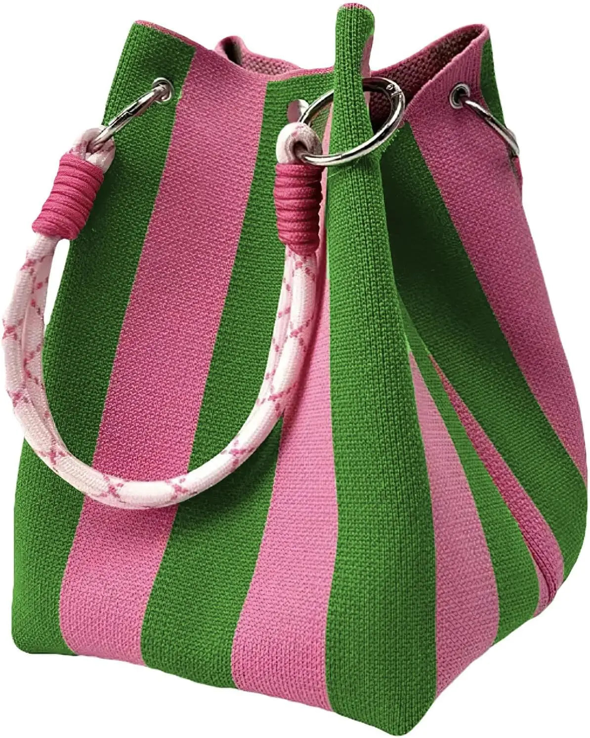 Floral Knit Tote Bag