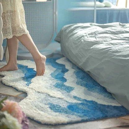 Blue Wave Plush Area Rug
