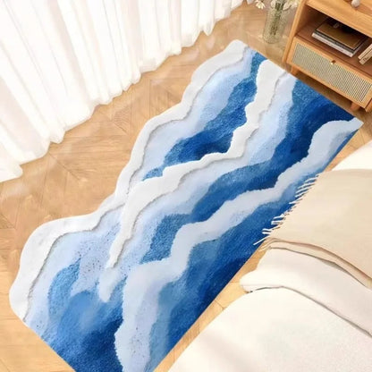 Blue Wave Plush Area Rug