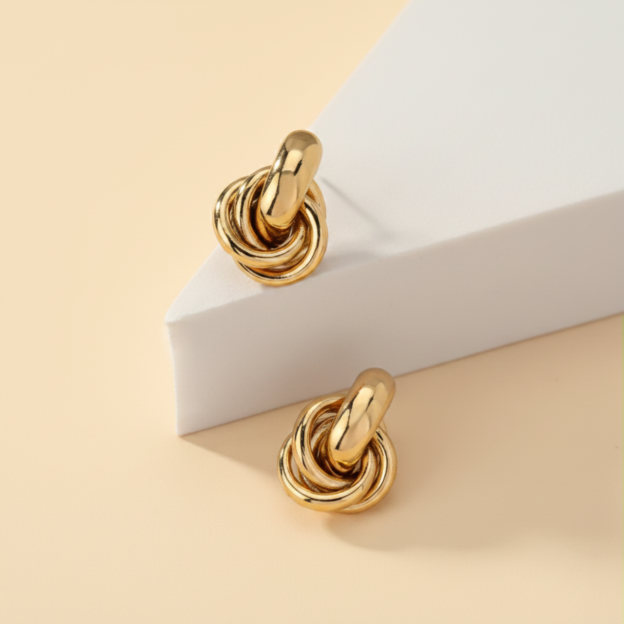 Silver Knot Stud Earrings