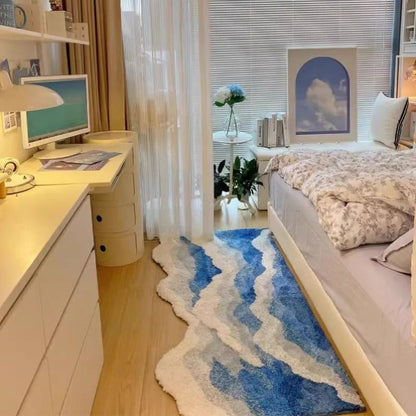 Blue Wave Plush Area Rug