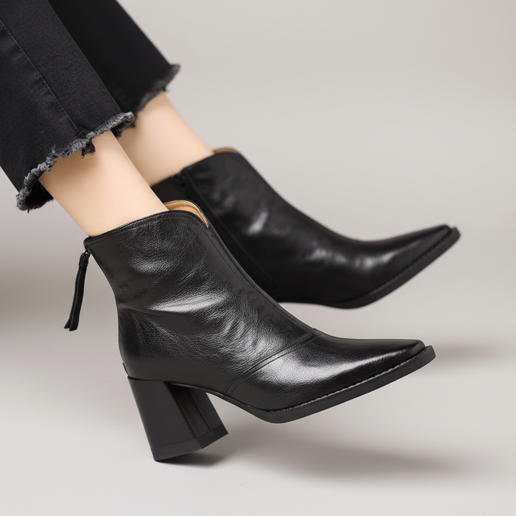 Gabrielle Gloss Ankle Boots