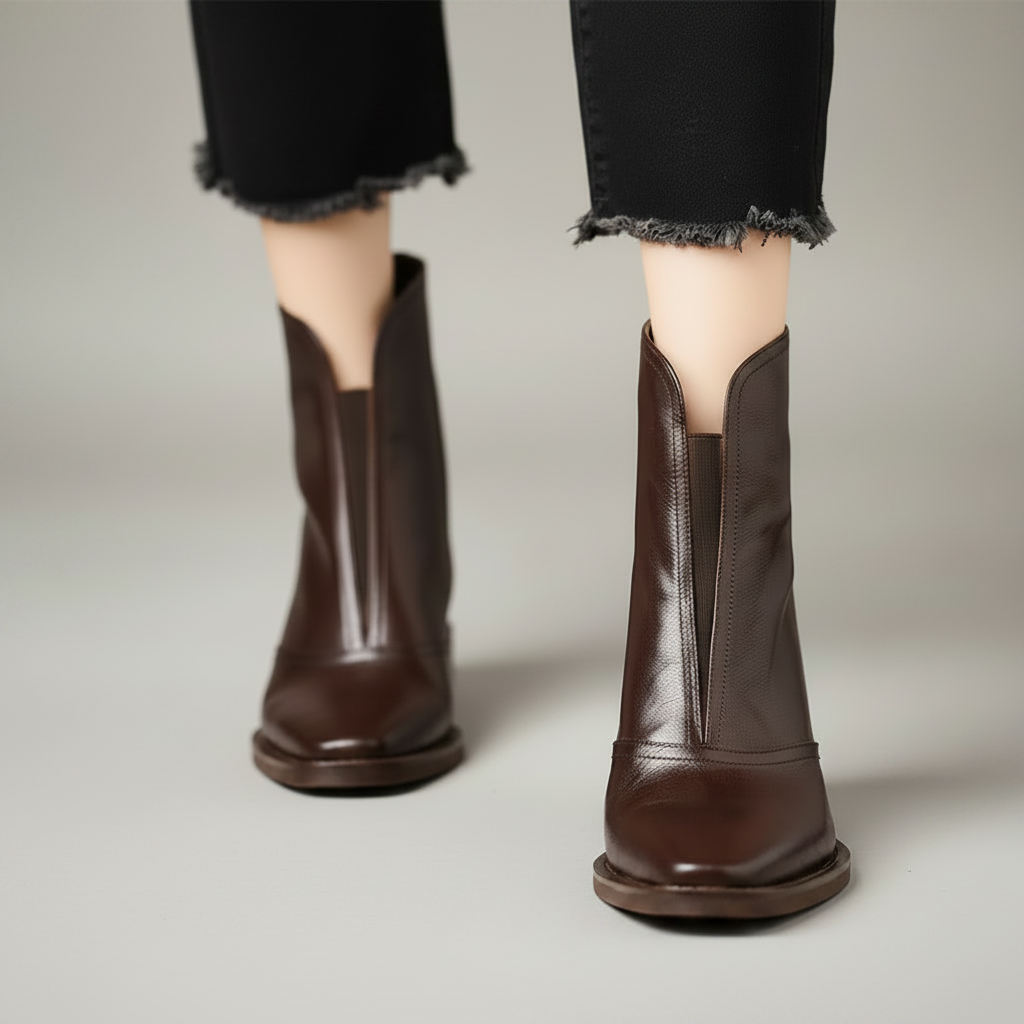 Gabrielle Gloss Ankle Boots